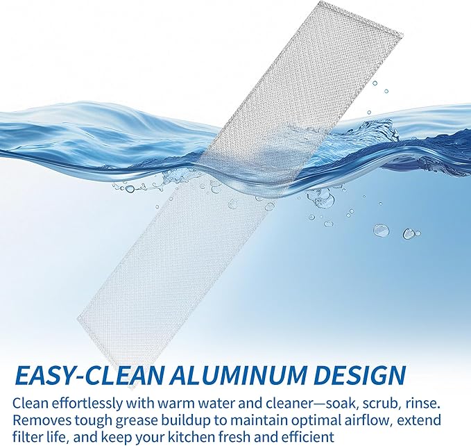 S99010370 Range Hood Filter for Broan PM250, PM390, 99010370, 2002603, B08087922, AP5950107, SB08087661, Aluminum Grease Filters, Range Hood Replacement Parts Easy Install