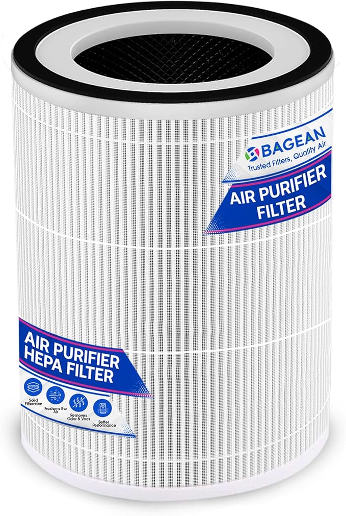 Bagean KILO HEPA Air Filter Compatible with Afloia Air Purifier Filter Replacement - Fits Afloia KILO KILOPRO MIRO MIROPRO - H13 True HEPA with Carbon Filters 99.98% Particles and Purifies Air (1-Pk)