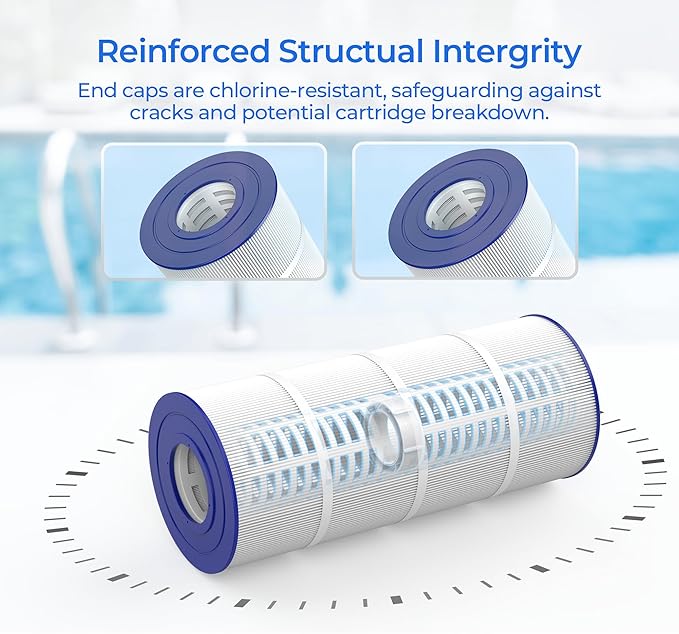 CX580XRE Pool Filter Cartridges, Compatible with Hayward SwimClear C3000, C3020, C3025, C3030, Hayward C580E, CX580XREPAK4, Pleatco PA81, PA81-PAK4, Filbur FC-1225, Unicel C-7483, 4 Pack