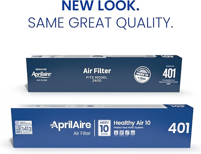 AprilAire 401 Replacement Furnace Filter for AprilAire 2400, Space-Gard 2400 Whole-House Air Purifiers - MERV 10, 16x25x6 Air Filter (Pack of 4)