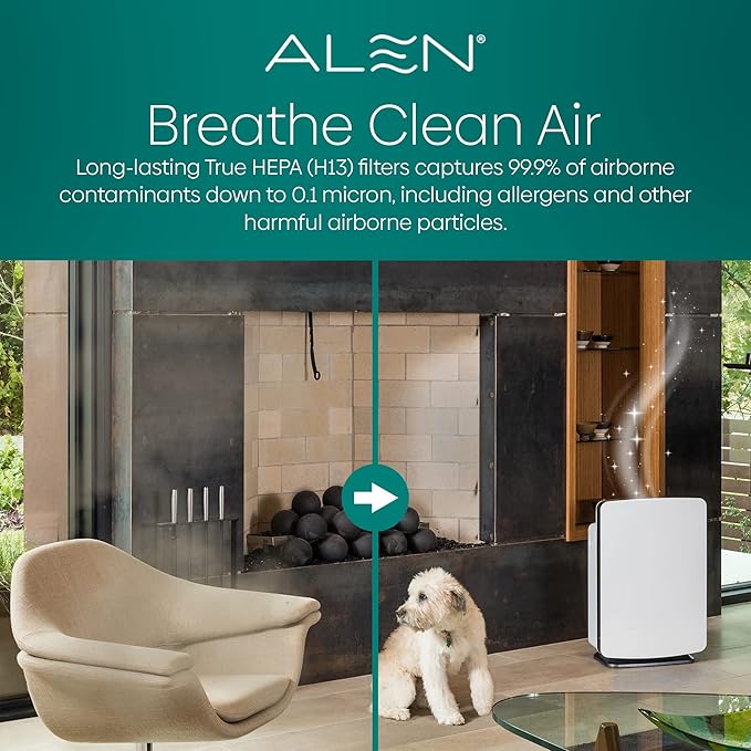 Alen Classic-VOC FreshPlus Replacement Air Filter for BreatheSmart Classic — True HEPA Carbon Filter to Remove VOC, Dust, Dander and Smoke — Air Cleaner for Allergy and Asthma Sufferers — 1 Filter