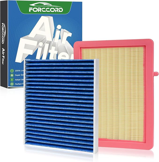 Cabin & Engine Air Filter Fit for Chevrolet Chevy Equinox 2018-2025 2026, GMC Terrain 2018-2025 2026 Activated Carbon Cabin Filter Replacement Air Filter CF11966 CA12260 Car Accessories