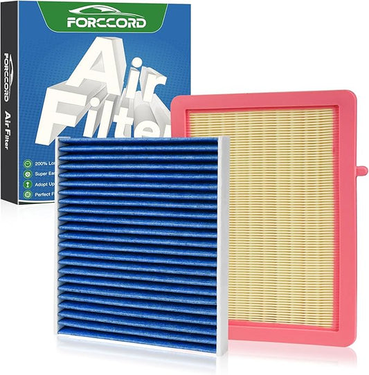 Cabin & Engine Air Filter Fit for Chevrolet Chevy Equinox 2018-2025 2026, GMC Terrain 2018-2025 2026 Activated Carbon Cabin Filter Replacement Air Filter CF11966 CA12260 Car Accessories