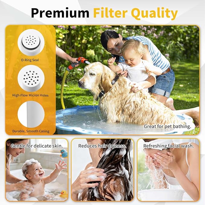 8 Pack Replacement Filters Compatible With Cobbe Handheld Shower Head, for Quick Water Quality Improvement & Skin Protection