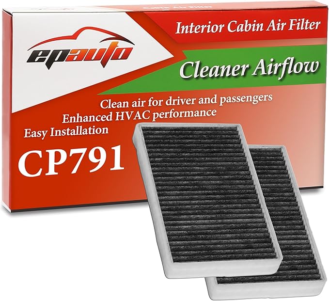 EPAuto CP791 (CF8791A) Cabin Air Filter Replacement for Chevy Silverado, Suburban, Tahoe, Avalanche, GMC Sierra, Yukon, Cadillac Escalade – Fits Select GM Models 2000–2002
