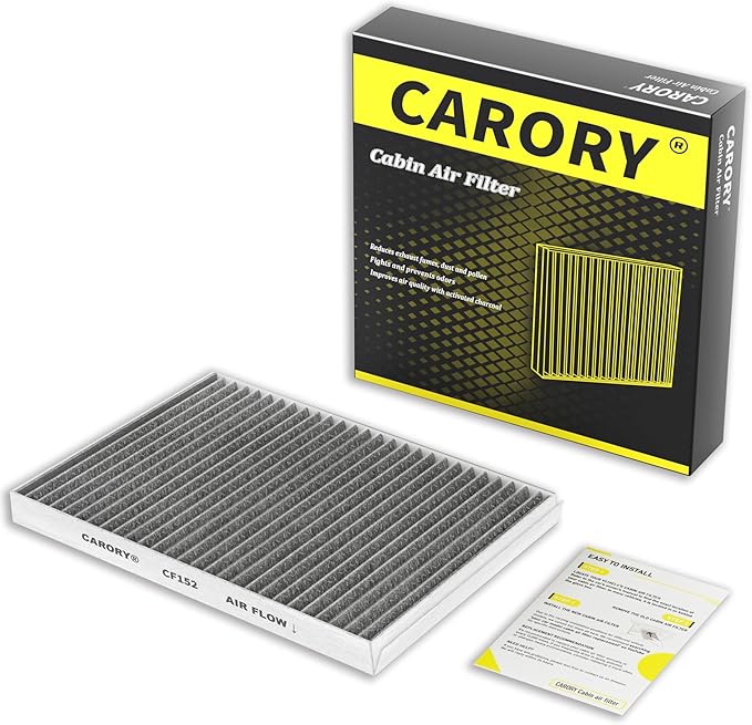 CARORY Cabin Air Filter w/Activated Carbon for Ford Mustang 2015 2016 2017 2018 2019 2020 2021 2022 2023 2024 2025 2026, FR3Z-19N619-A, CF12152, FP-78