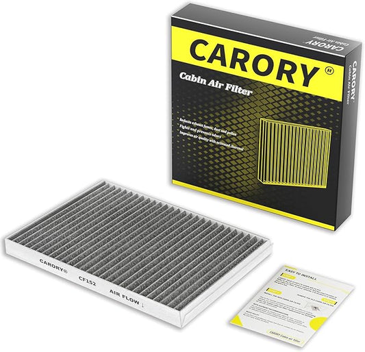 CARORY Cabin Air Filter w/Activated Carbon for Ford Mustang 2015 2016 2017 2018 2019 2020 2021 2022 2023 2024 2025 2026, FR3Z-19N619-A, CF12152, FP-78