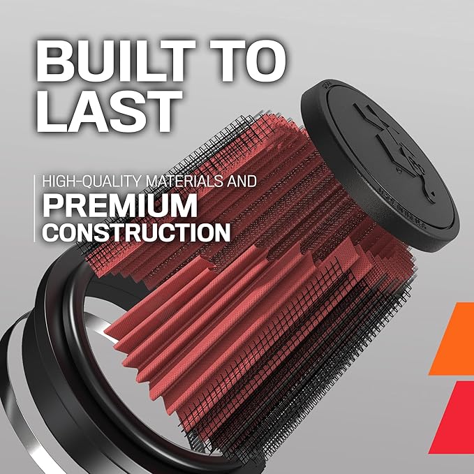 K&N High-Flow Original Lifetime Universal Clamp-On Air Filter: High Performance, Premium, Washable: Flange Diameter: 2.75 In, Filter Height: 5.5 In, Flange Length: 2 In, Shape: Round Tapered, RU-4960