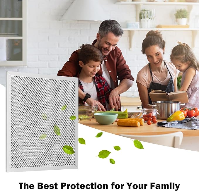 SunnyPoint Range Hood Replacement Filter - 8.75" x 10.5" x 0.37", Universal Aluminum Mesh and Charcoal Carbon Combo Filter, Compatible with Broan Nutone 6105C, 41F, 97005687, and 97007696 (Set of 2)