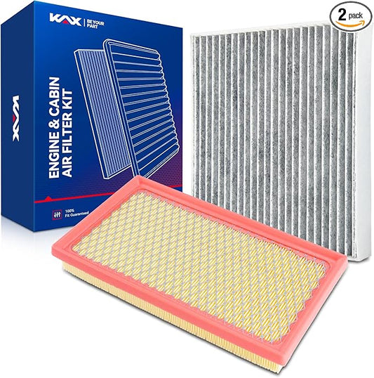 KAX Engine & Cabin Air Filter Kit, Replacement for Toyota Corolla 2019 1.8L, Mirai 2016-2020, Replace# CA12289 CF10285