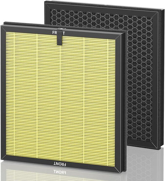 AP303 AP304 Replacement Filters, Compatible with DAYETTE AP303/ AP304/ AP305/ AP308/ AP405 Air Purifier, and for FRESHDEW AP303/ 304 Purifier, HEPA Filter with 3 Stage Filtration, 2 Pack (Pet Filter)