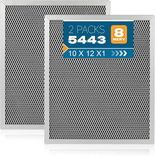 2-Packs 5443 Washable MERV 8 Dehumidifier Filter 10x12x1 Compatible with AprilAire Whole-House Models1830 1850 1852 and Ventilation Models 8191 8192