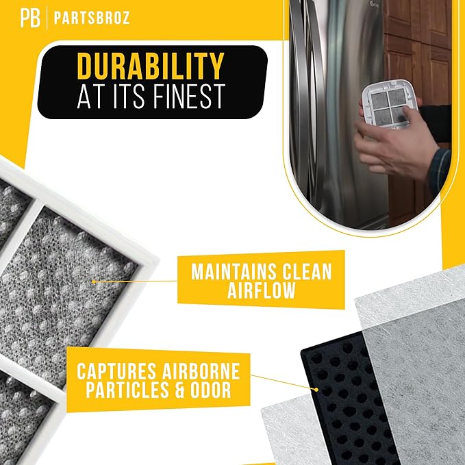 PartsBroz Air Filter 3-Pack for LG LFXS24623S/02 Refrigerator Air Filter Replacement