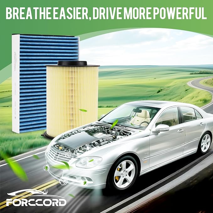 Cabin & Engine Air Filter Fit for Ford Escape 2013-19, Focus 2012-18, Transit Connect 2014-16, Lincoln MKC 2015-19 Activated Carbon Cabin Filter Replace#CF11920 CA11114 Car Accessories