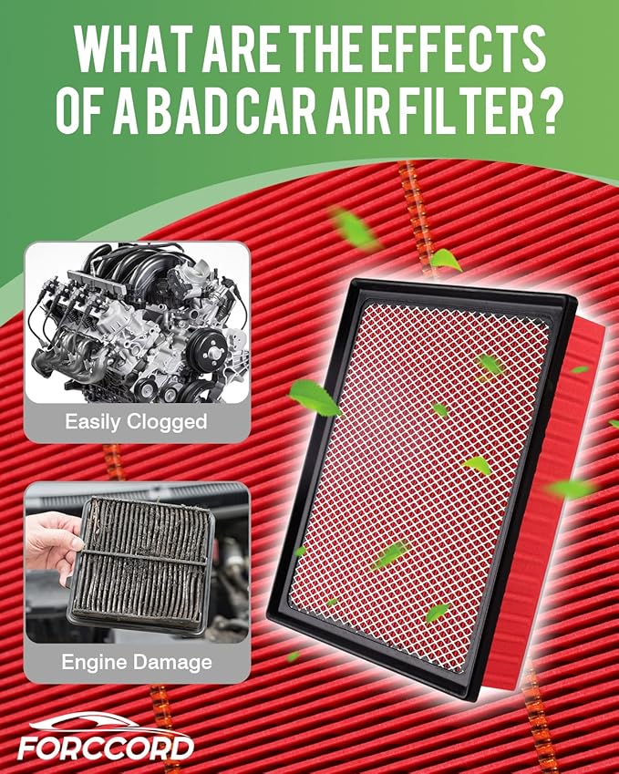 Cabin Air Filter and Engine Air Filter Fits for Chevrolet Silverado 1500 (2014-2018), GMC Sierra 1500 (2014-2018) Activated Carbon Cabin Filter Replacement CF11809 CA8755A Car Accessories