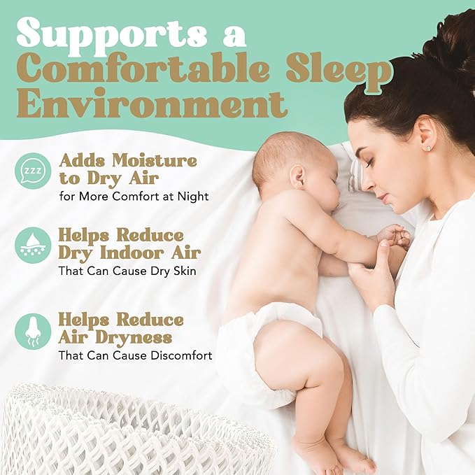 Durabasics Humidifier Filter Replacement – Compatible with Canopy Bedside Humidifiers (4 Pack), Wick Filters, Wood Pulp Paper, Helps Capture Minerals, Replace About Every 6 Weeks