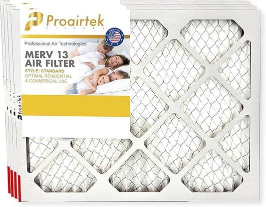 Proairtek AF16201M13SWH Model 16x20x1 Pack of 4 Air Filters, MERV 13; Ideal for Anyone Wanting Clean, Crisp Air in Their Home