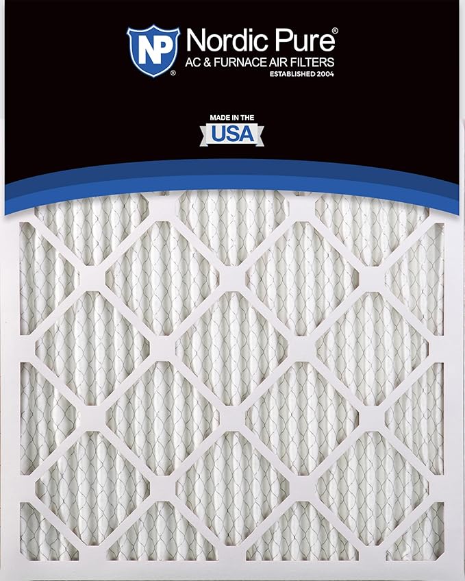 Nordic Pure 16x20x1 (Actual Size: 15 1/2 x 19 1/2 x 3/4) Pleated MERV 14 Air Filters 2 Pack