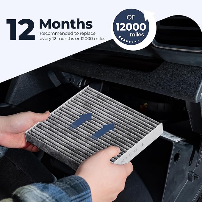 Kootek Cabin Air Filter with Activated Carbon, Fits CP285, CF10285, Compatible with Toyota Camry, Sienna, Subaru Outback, Scion, Tundra, 4Runner, RAV4, Corolla, Highlander, Jaguar, Lexus (2 pcs)