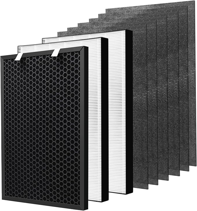 Air220 Air320 Filter Replacement Compatible with Bissell Air320 Air220 2768A 2609A Air Purifier, Include 2 HEPA + 1 Activated Carbon Filter + 6 Pre-Filter, Compare Part # 2677,2678,2804