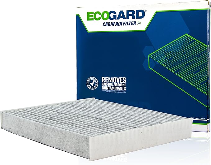 ECOGARD XC10036C Premium Cabin Air Filter with Activated Carbon Fits 2010-2024 Toyota 4Runner, 2006-2024 Yaris, 2018-2025 Land Rover Range Rover Velar, 2017-2025 Jaguar F-Pace