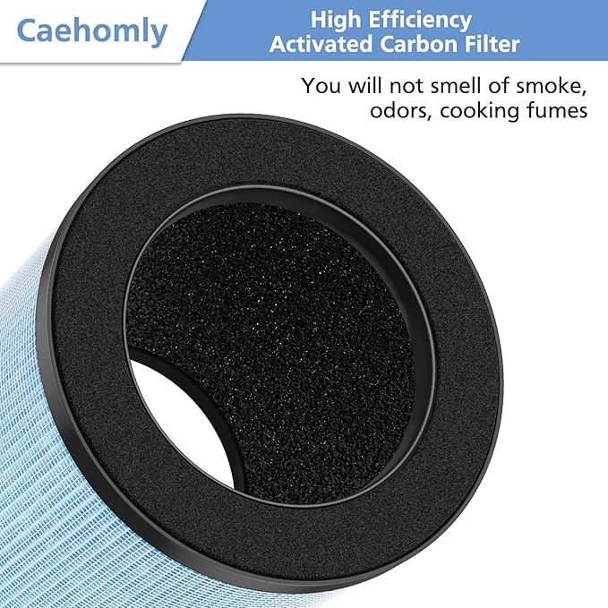 Official MJ002H Replacement Filter Compatible with POMORON MJ002H Air Puri-Fier, H13 True Hepa Filter, Activated Carbon, Multi-Layer Filter, Compare Part MJ002H-RF, 2 Pack