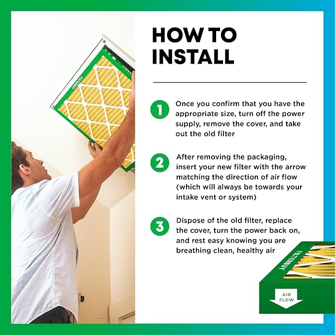 Filterbuy 14x14x1 Air Filter MERV 11 Superior Pet & Allergy Defense (6-Pack), Electrostatic Pleated HVAC AC Furnace Filters Replacement, Made in USA (Actual Size: 13.75 x 13.75 x 0.75)