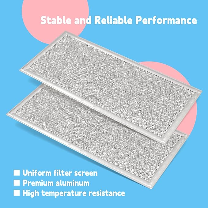 2Pcs W10575379 W11190170 12-Laye Aluminum Mesh Downdraft Range Hood Grease Filter Compatible With Whirlp 5.5 x 11.63 x 0.09 Inches
