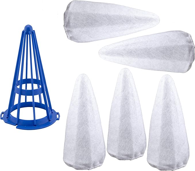 Replacement Vacuum Filter Cotton for Pool Blaster (5 Filter Cotton + 1 Blue Cone)