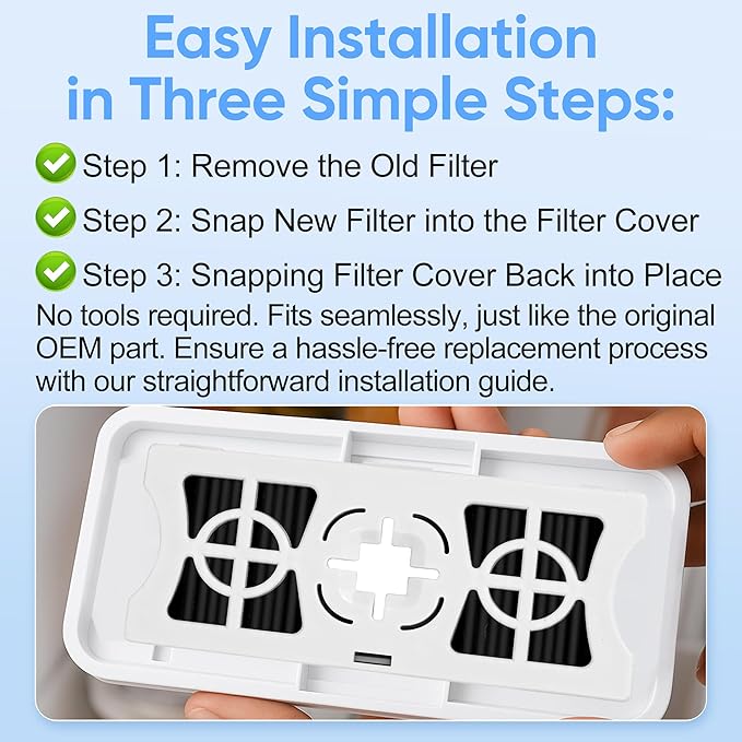 Smilefil 6 Pack AF-1 RAF-1 Replacement Refrigerator Air Filter Fits for Frigidaire FRGPAAF1 PureAir Air Filter AF-1, FRGPAAF1, RAF-1