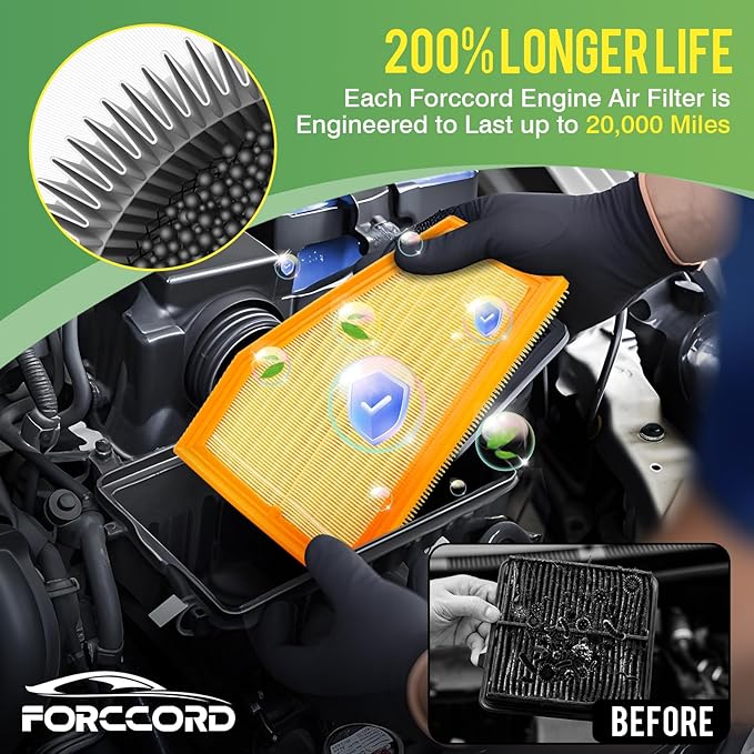 Cabin & Engine Air Filter Fit for 2022-2025 Jeep Grand Cherokee, 2021-2025 Grand Cherokee L Activated Carbon Cabin Filter Replace#CF12935 68376815AA Car Accessories