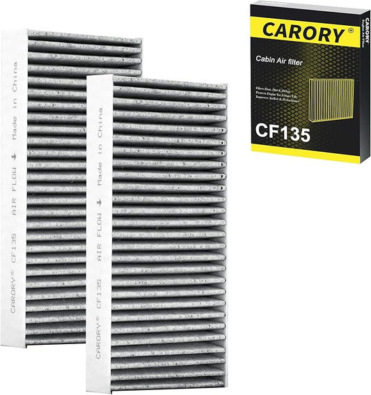 CARORY Cabin Air Filter w/Activated Carbon for Honda Civic (2001-2005), CR-V (2002-2006), Element (2003-2011), Acura RSX (2002-2006), EL, OE# 80292-S5A-003, 80292-S5D-406, CF10135,XC15439