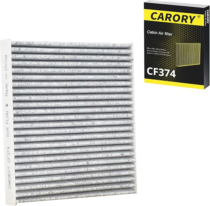 CARORY Cabin Air Filter w/Activated Carbon for Toyota Tacoma (2005-2023), Dodge Dart (2013-2016), Pontiac Vibe (2003-2008), OE# 87139-YZZ09, 88508-01010, CF10374