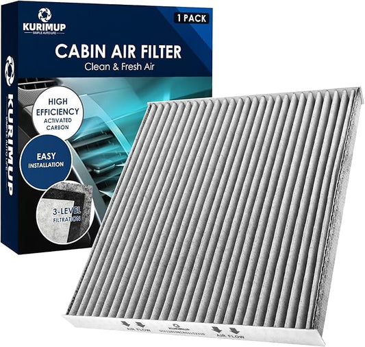 KURIMUP Premium Cabin Air Filter with Activated Carbon,Replacement for CF11819(CP819), Fit for Hyundai Sonata/Azera/Santa Fe, Kia Cadenza/Optima/Sedona, GMC Terrain, Chevrolet Equinox