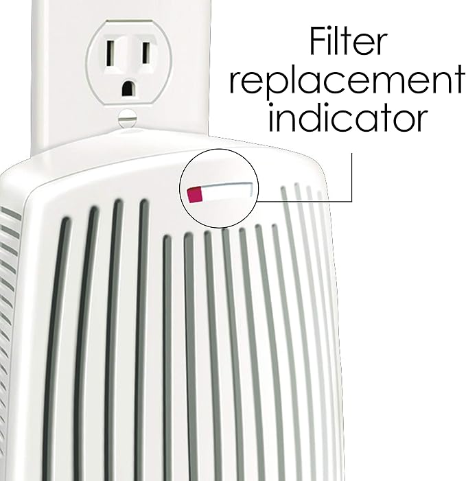 Hamilton Beach TrueAir Plug-Mount Odor Eliminator with Carbon Filter + Green Mountain Scent Cartridge, Common Household-Tobacco, Pet, Bathroom, Trash, On/Off Fan (04530GM), (Pack of 4)