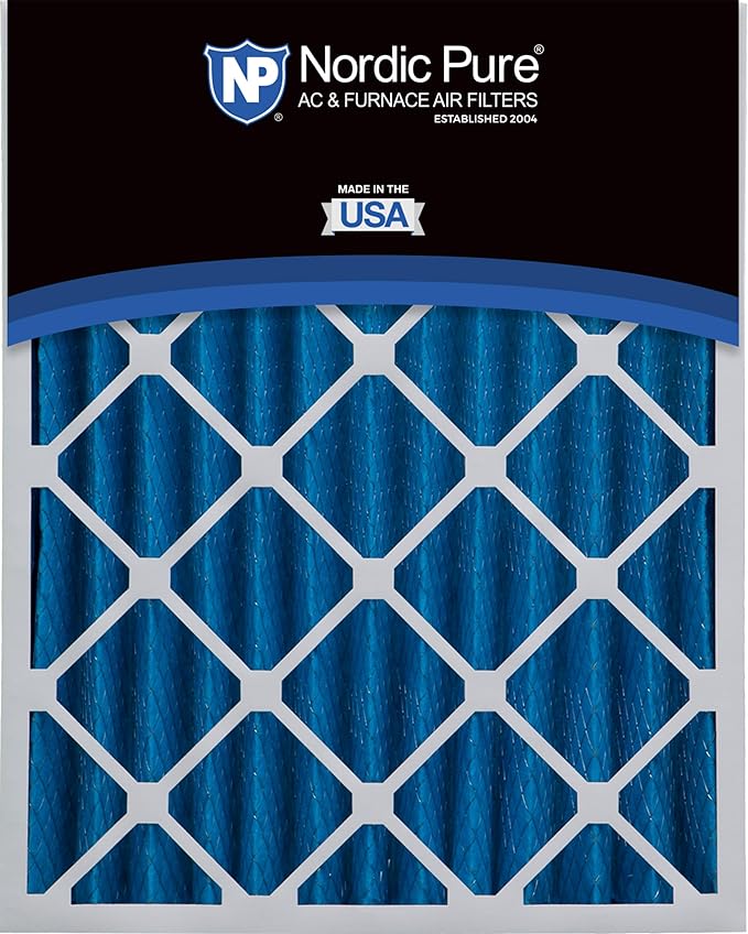 Nordic Pure 20x25x4 (Actual Size: 19 1/2 x 24 1/2 x 3 5/8) Pleated MERV 7 Air Filters 6 Pack