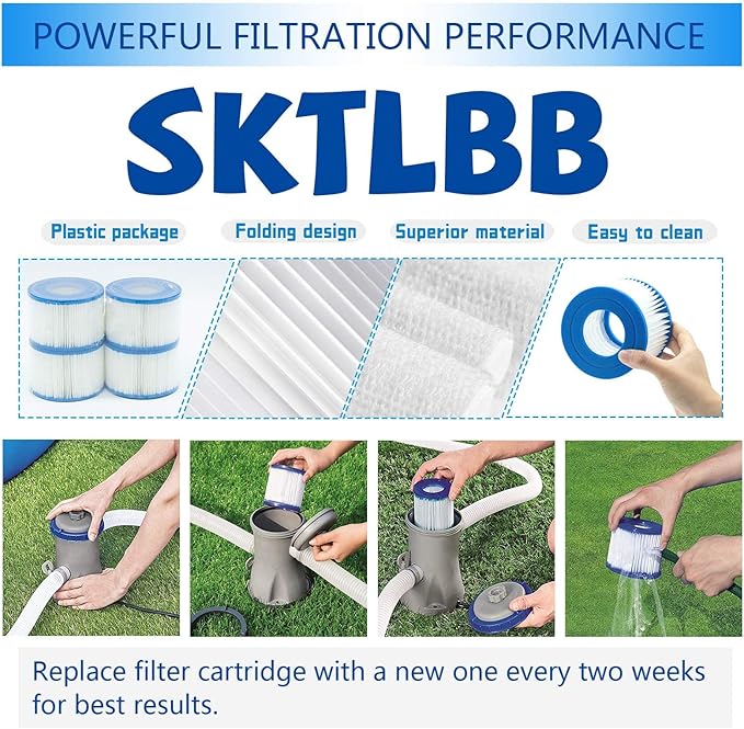 Type I Pool Filter Cartridge, 3.11 x 3.48 Inch Size I for Swimming Pool Filter,Pool Filter Pumps Universal Replacements (12 Pcs)