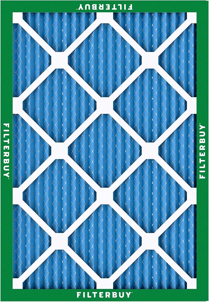 Filterbuy 18x22x1 Air Filter MERV 13 Optimal Smoke & Allergy Defense (1-Pack), Electrostatic Pleated HVAC AC Furnace Filters Replacement, Made in USA (Actual Size: 17.75 x 21.75 x 0.75)