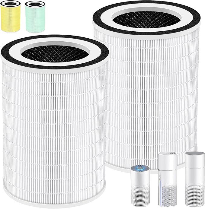 for Afloia Air Purifier Filter Replacement Kilo,Kilo Plus,Kilo PRO,MIRO,MIRO PRO and MORENTO MR-Kilo/Kalo,360° 3-Stage Filtration,2 Pack