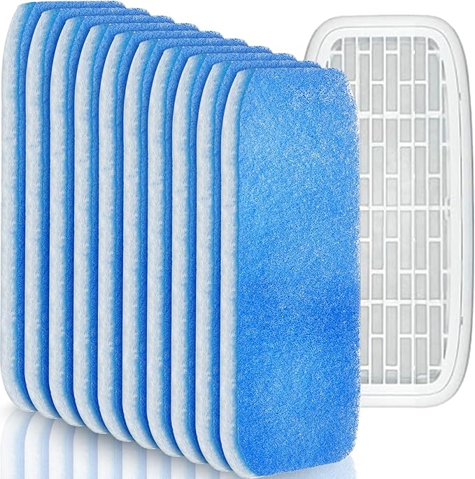 Ziliny 10 Pack RV AC Filters for Air Conditioner Vent 12.9 x 5.5 Inch RV Filters Replacement for Air Conditioner Vent Compatible with MERV 6 AC Filter(Rounded Rectangle)