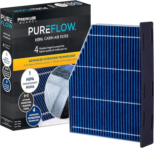 PureFlow HEPA Cabin Air Filter PC5586HX | Fits 2006-2018 Volkswagen Jetta, 2009-2017 Tiguan, 2006-2022 Passat, 2012-2015 Clasico, 2005-2010 Bora, 2006-2014 GTI, 2009-2017 CC