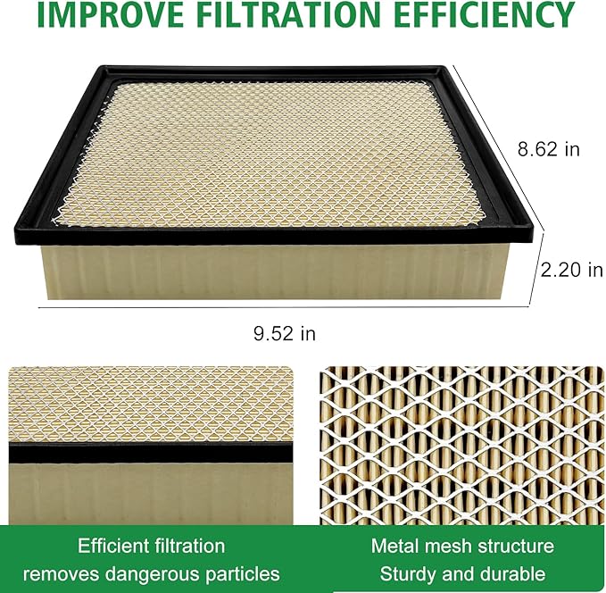 Capume 2PCS Cabin Engine Air Filter Kit Fits for 2024 2025 Tacoma 2.4L, 87139-0C010,17801-31130, 17801-0P051,CF12964, CA10755, JM871JMP050