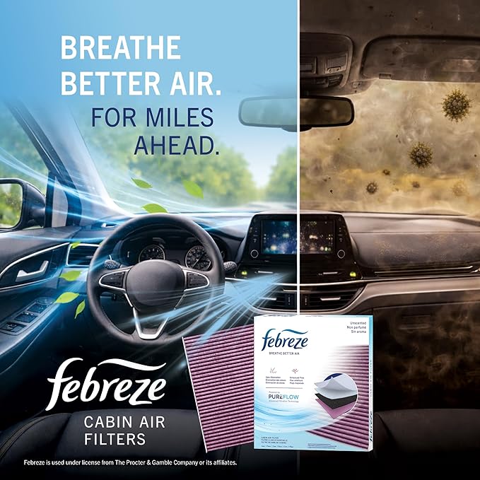 Febreze Odor Control Cabin Air Filter by PUREFLOW RZ19193 Fits 2018-2027 Volkswagen Tiguan 2.0L; 2019-2025 Jetta 1.4L, Teramont 2.0L; 2018-2023 Atlas 3.6L, Audi Q2 1.4L, TT RS Quattro 2.5L