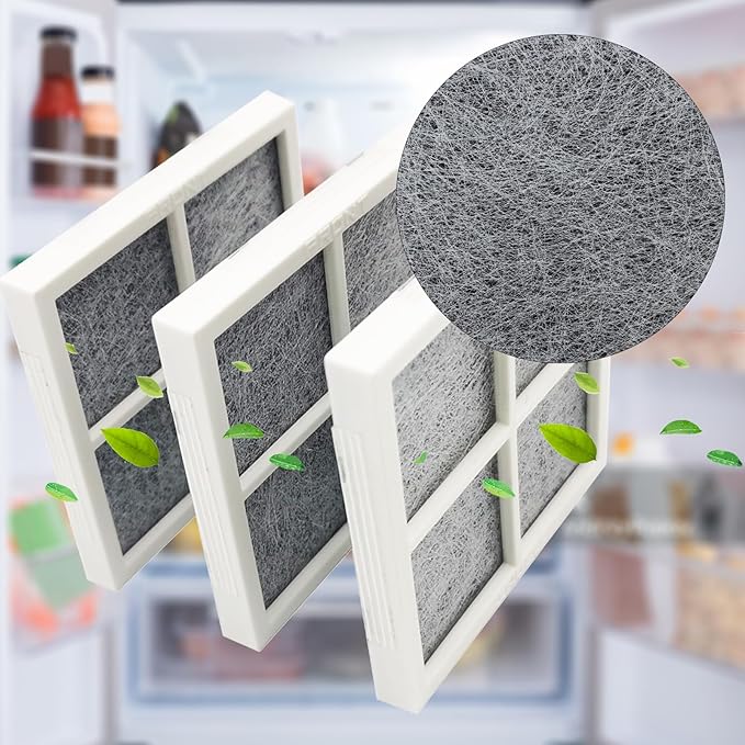 6 PACK LT120F Refrigerator Air Filter Replacement, Compatible models LG LT120F Kenmore Elite 469918, 9918, 795, for LG ADA73214402, ADQ73214403, ADQ73214404, ADQ73334008, LMXS30776S