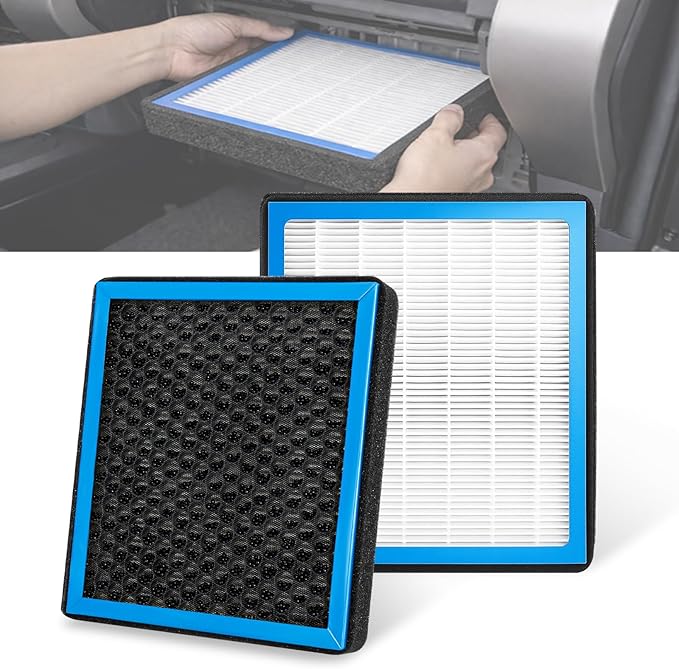 1-Pack CF10285 Cabin Air Filter w/Activated Carbon and HEPA Compatible with Toyota 4Runner Camry Corolla Highlander Prius RAV4 Sienna Tundra Avalon Sequoia Lexus ES300h ES350 GX460 Land Rover Subaru