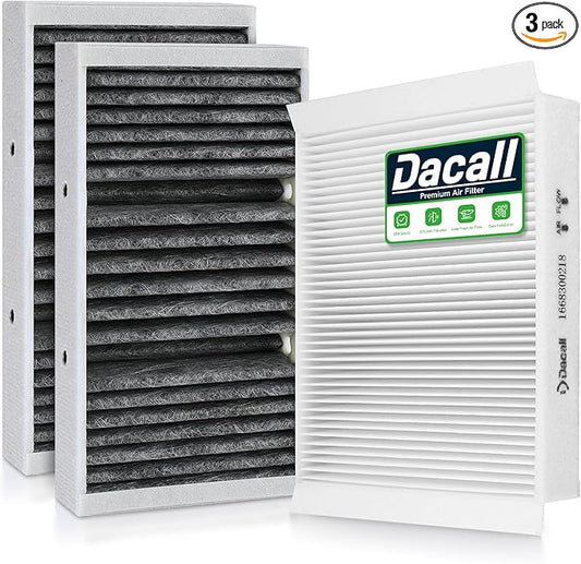 Cabin Air Filter Set Fits for Mercedes 2016-2019 GLE400 GLE350 GLE550e GLE43/GLE63 AMG; 2012-2015 ML350; 2017-2019 GLS450 GLS550; 2013-2016 GL450 GL550 GL63; Replace 1668300318 1668300218