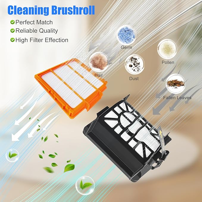Replacement Parts Kit for Shark AI AV2501S/AV2511AE/AV2501AE/RV2502AE/RV2610WA/AV2510/RV2520 Robot Vacuum Included Roller Brush,Filters,Foam Filters,Primary Filter,Side Brushes -12 Pack