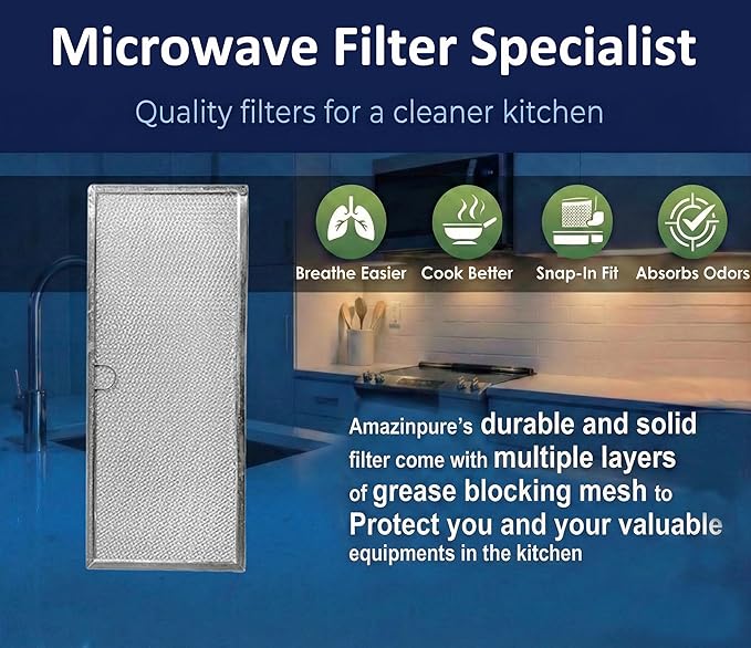 71002111 WP71002111 Range Downdraft Vent Grease Filter Downdraft Range Hood Filter Replacement Replaces AP4089172 580029 7-15290 715290 AH2077593 2-Pack 15 5/8" x 6 3/8" 2 Pack