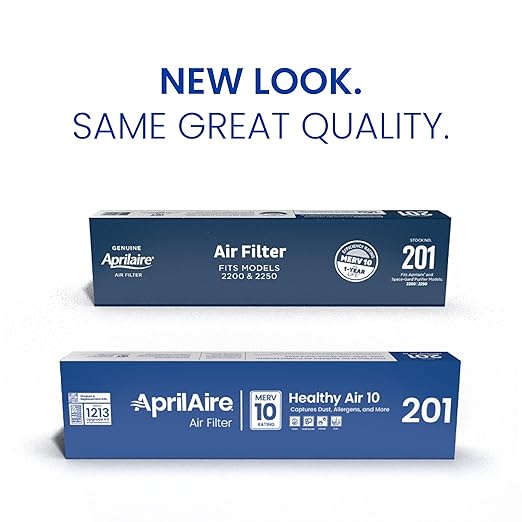 AprilAire 201 Replacement Furnace Filter for AprilAire or Space-Gard 2200 or 2250 Whole-House Air Purifiers - MERV 10, 20x25x6 Air Filter (Pack of 1)