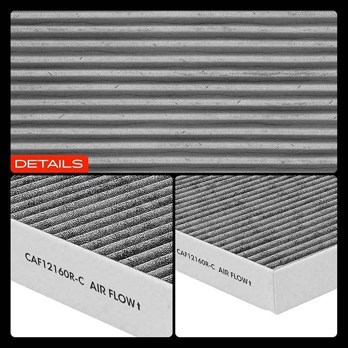 A-Premium Cabin Air Filter with Activated Carbon, Compatible with Hyundai Kona 18-23, Tucson 16-21, Veloster 19-21, Venue 20-23 & Kia Seltos 21-23, Soul 20-23, Sportage 17-22